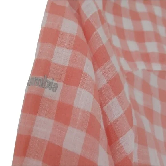 Columbia Women's Camp Henry III Long Sleeve Shirt Gingham Cotton LIght-Weight - Picture 11 of 13